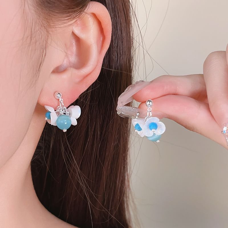 Earring Drop Beaded / Necklace Floral