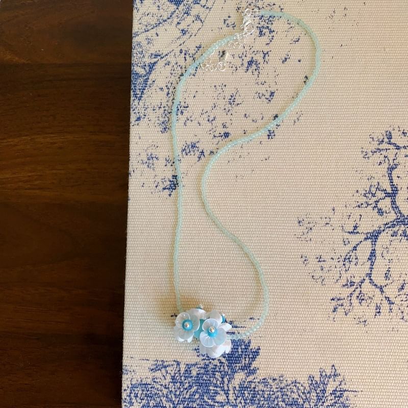 Earring Drop Beaded / Necklace Floral