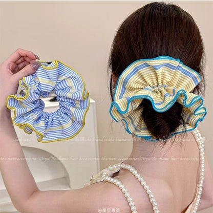 Scrunchie Ruffled Striped