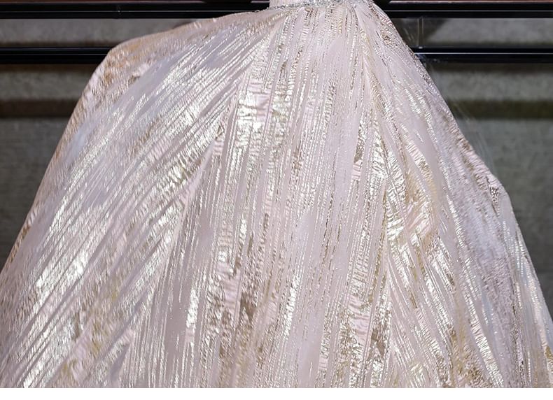 Strapless Embellished Evening A-Line Gown