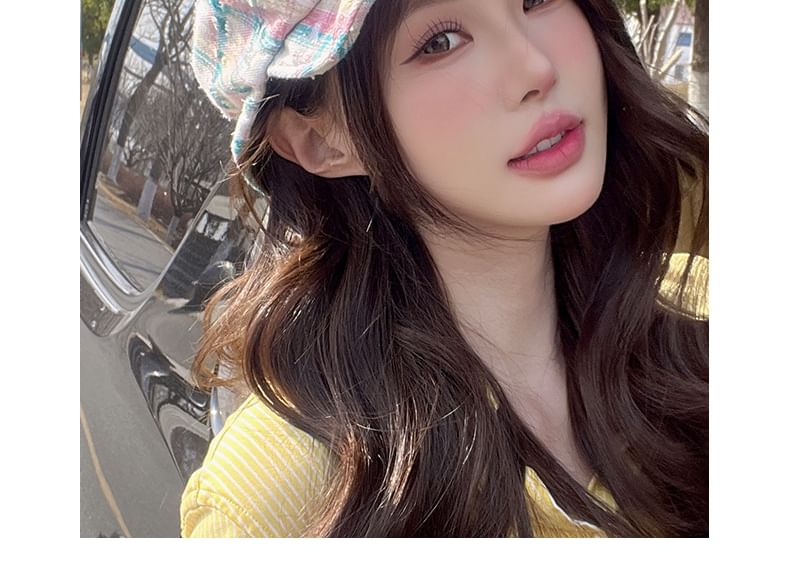 Plaid Star Newsboy Cap