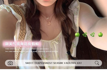 Bow Woven Cloche Hat