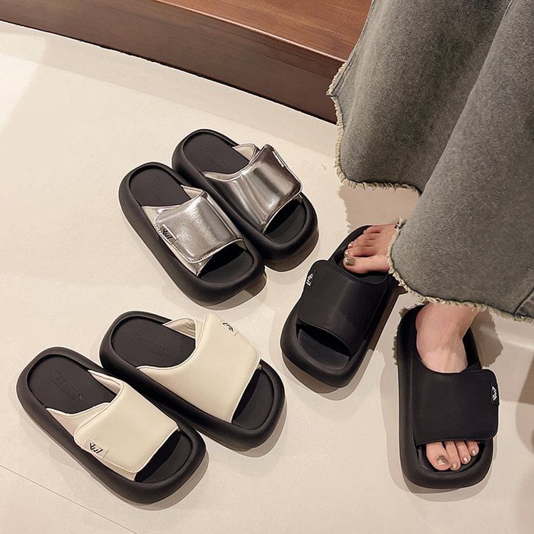 Platform Adhesive Sandals Strap