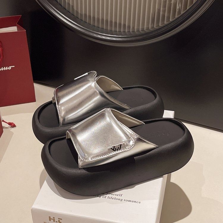 Platform Adhesive Sandals Strap