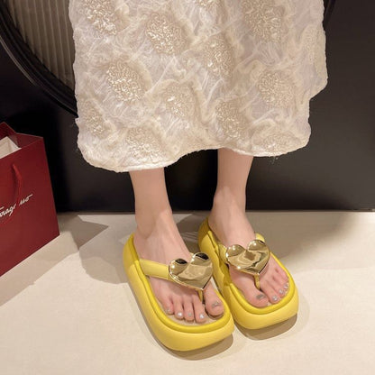 Heart Flops Accent Platform Flip