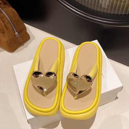 Heart Flops Accent Platform Flip