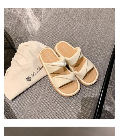 Double-Strap Slide Sandals