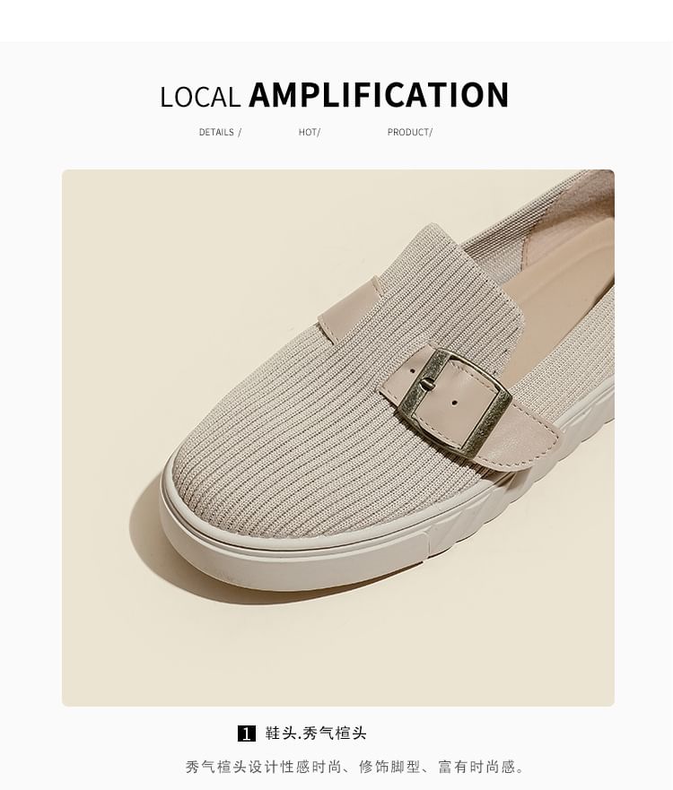 Buckled Platform Slip-Ons