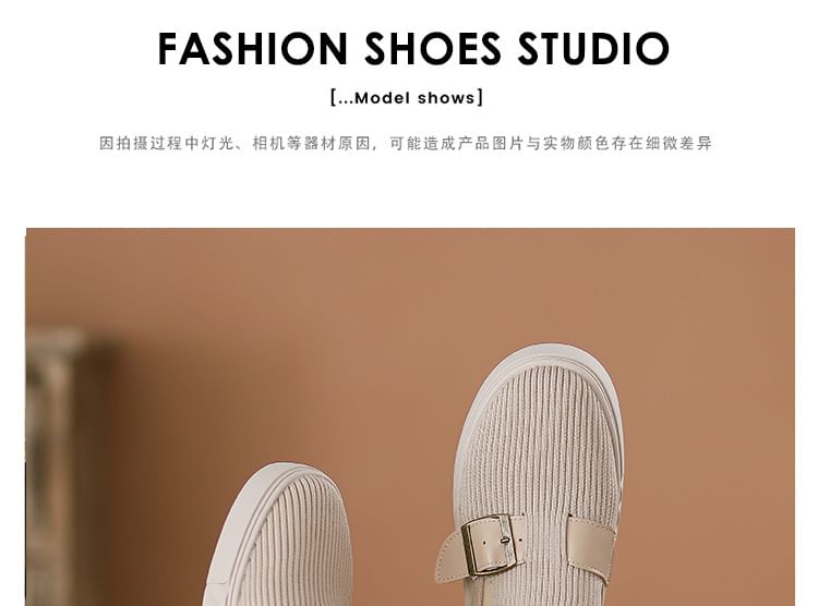 Buckled Platform Slip-Ons