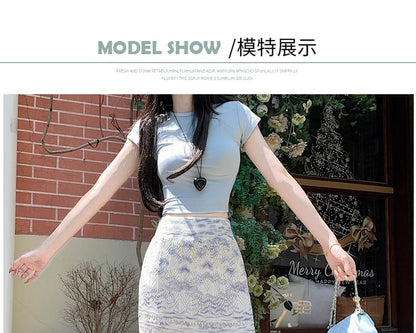 Elevated Waist Blended Fabric Mermaid Tail Skirt