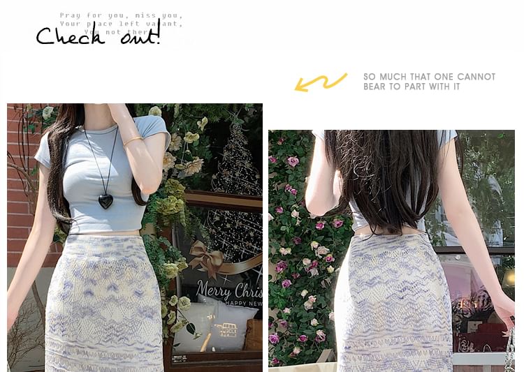 Elevated Waist Blended Fabric Mermaid Tail Skirt