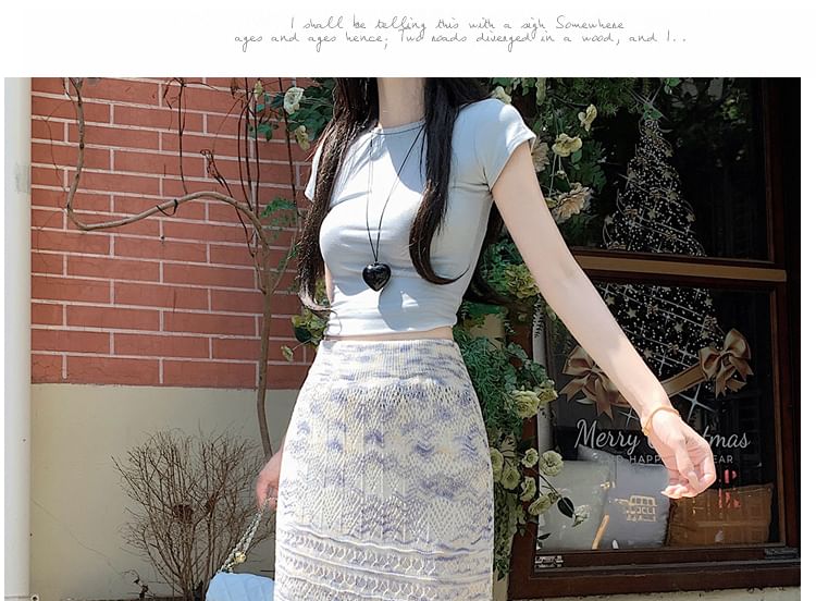 Elevated Waist Blended Fabric Mermaid Tail Skirt