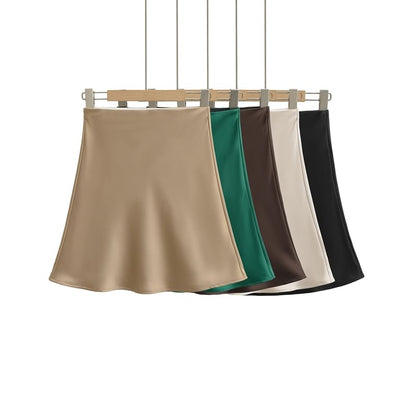 Solid High Rise Mini Mermaid Skirt