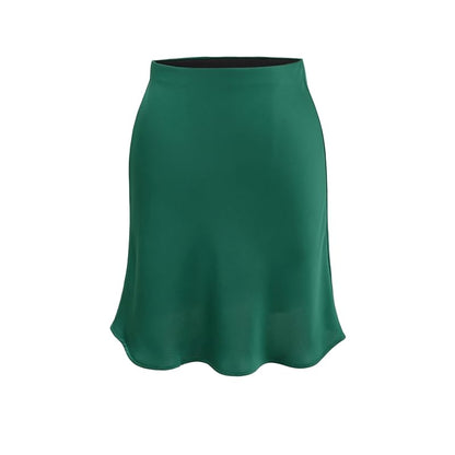 Solid High Rise Mini Mermaid Skirt