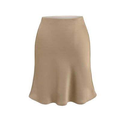 Solid High Rise Mini Mermaid Skirt