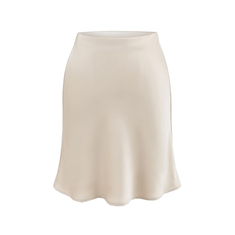 Solid High Rise Mini Mermaid Skirt