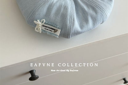 Lettering Beret Denim