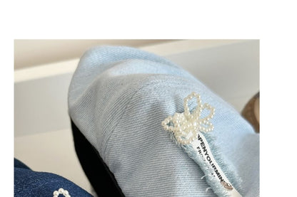 Lettering Beret Denim