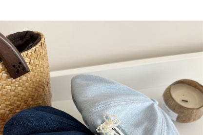 Lettering Beret Denim