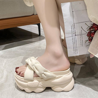 Platform Criss Cross Slide Sandals