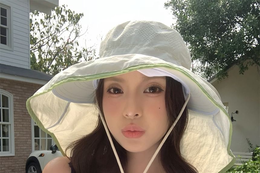 Hiking Trim Contrast Hat Bucket Plain