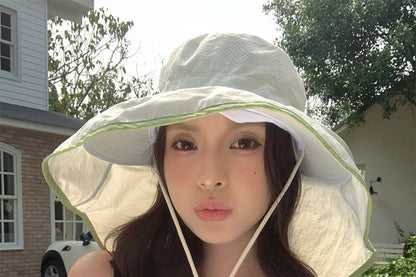 Hiking Trim Contrast Hat Bucket Plain