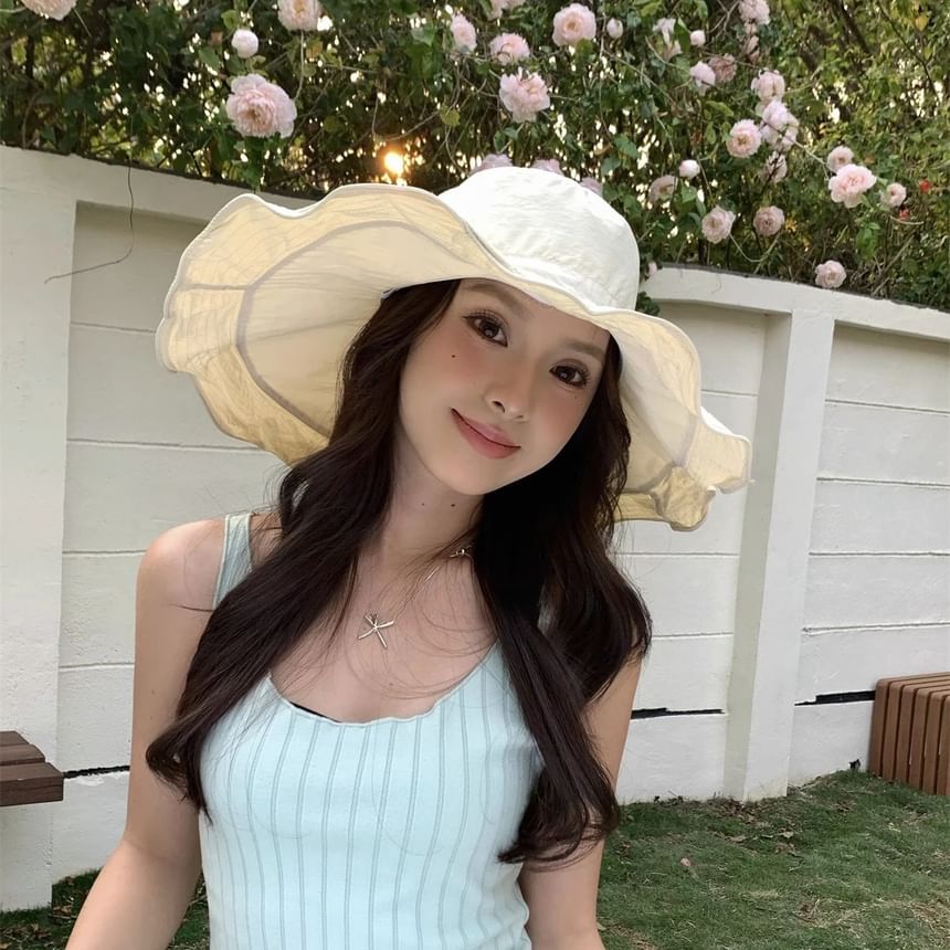 Bucket Hat Ruffle Plain Hiking