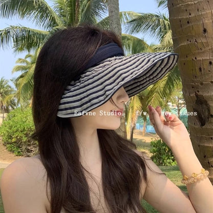 Brim Wide Visor Striped