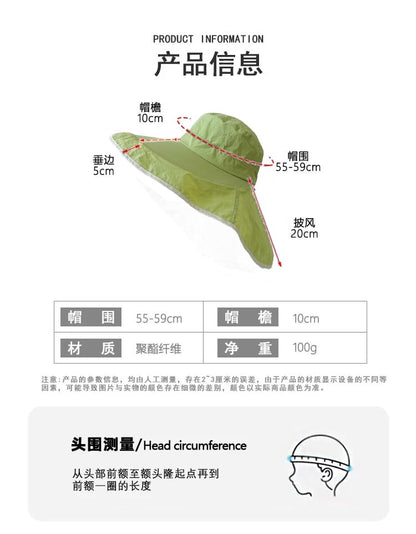 Hiking Trim Contrast Hat Bucket Plain