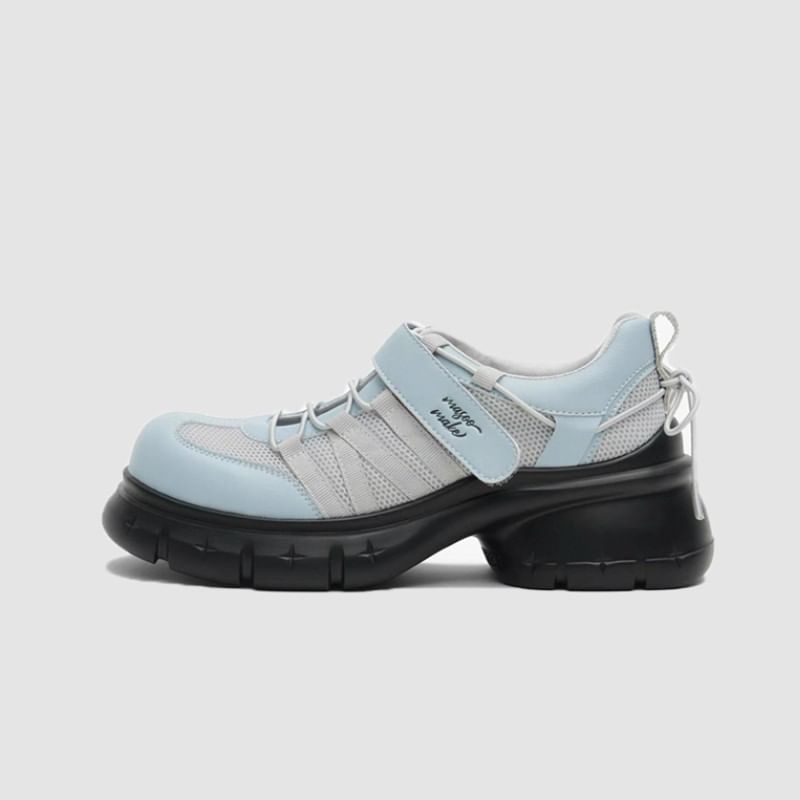 Platform Chunky Heel Lace-Up Shoes