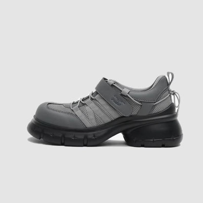 Platform Chunky Heel Lace-Up Shoes