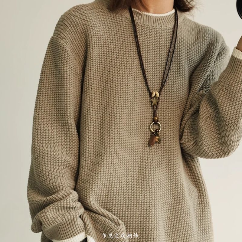 Layered Necklace Pendant Bead Star Cord