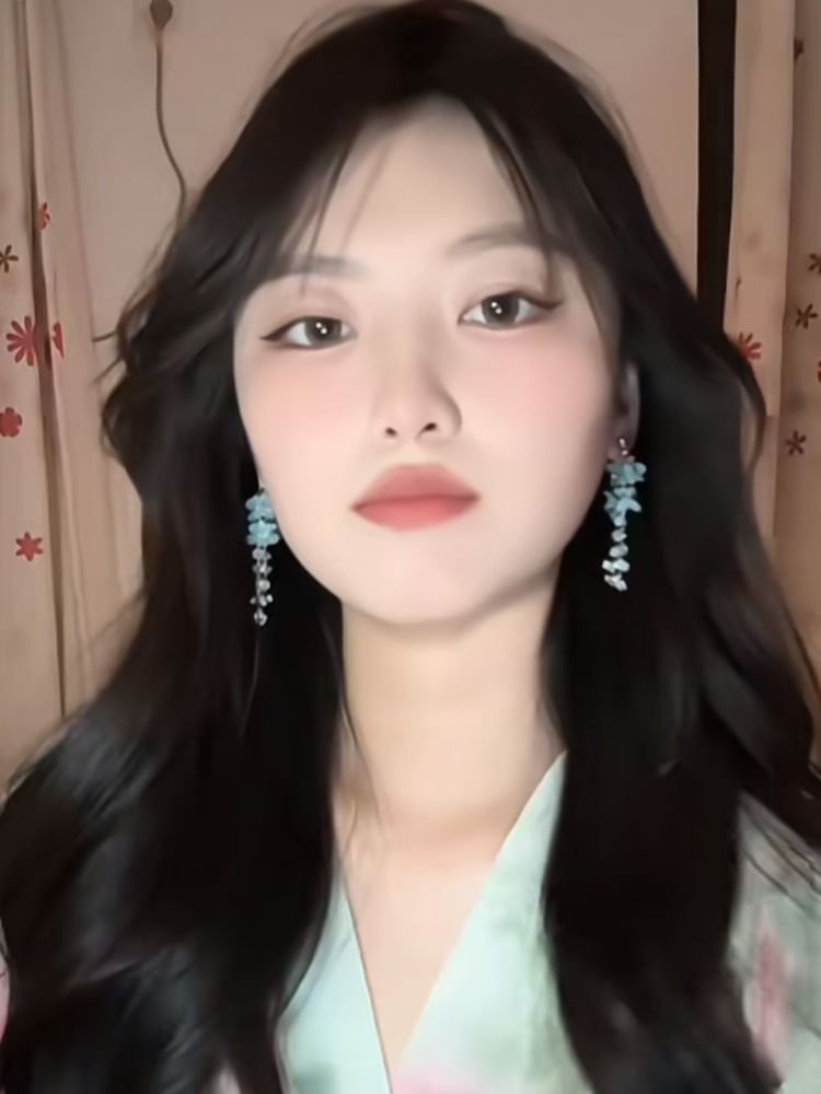 Floral Dangle Earring Bead Alloy