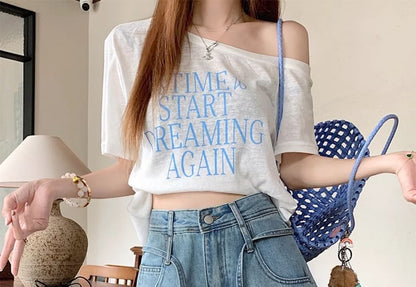 High Waist Lace Trim Denim Wide Leg Shorts