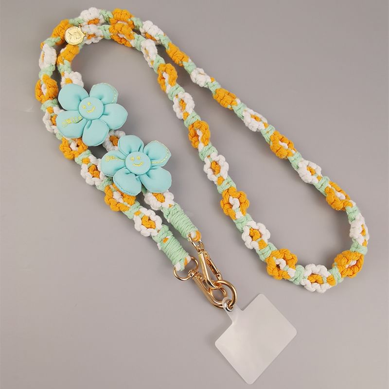 Pad Phone with Lanyard Flower