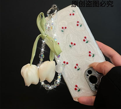 Flower with Phone Lanyard Pad