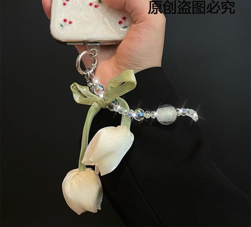 Flower with Phone Lanyard Pad