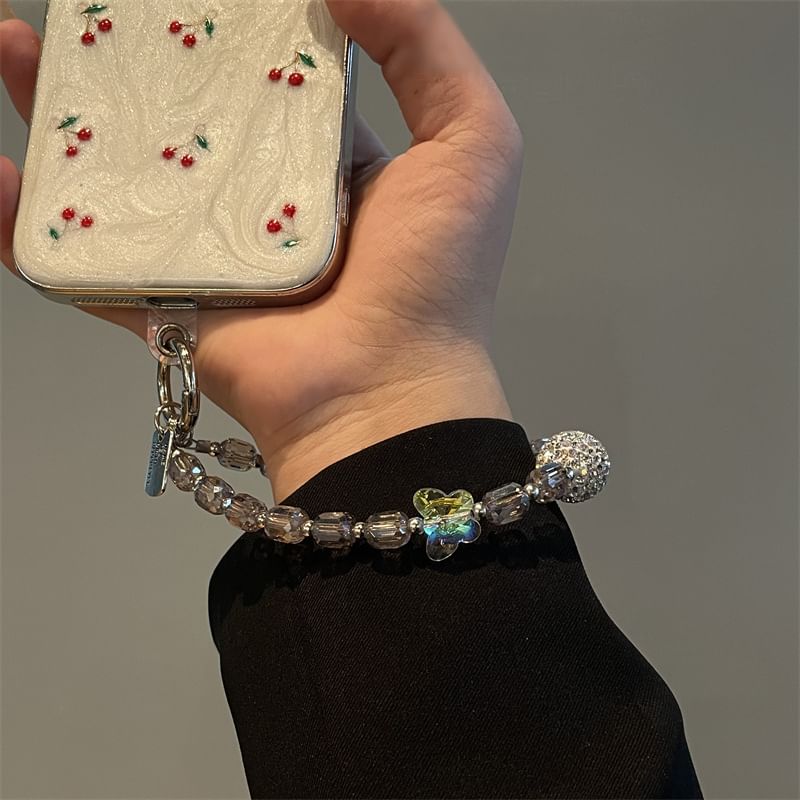 Phone Beaded Butterfly Lanyard