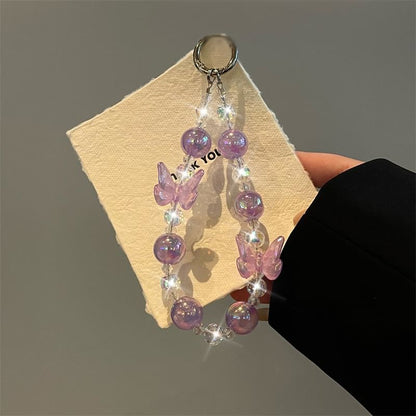 Phone Beaded Lanyard Butterfly