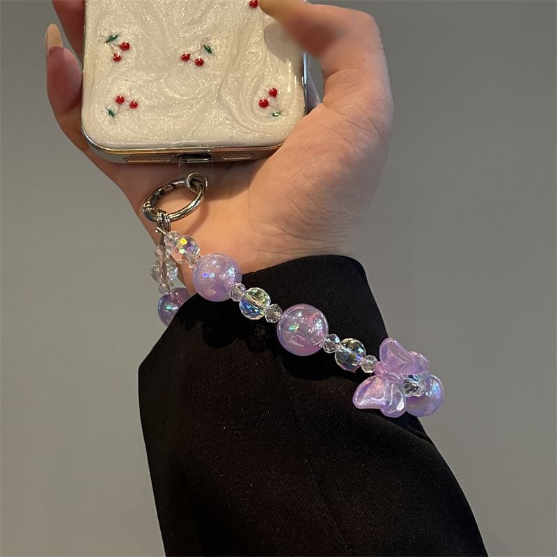 Phone Beaded Lanyard Butterfly