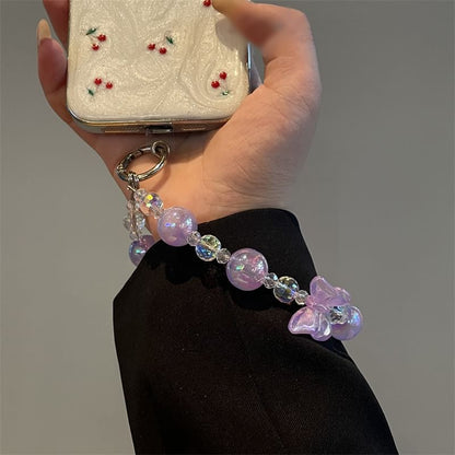 Phone Beaded Lanyard Butterfly