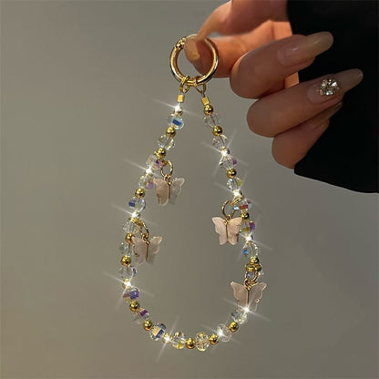 Butterfly Beaded Lanyard Phone