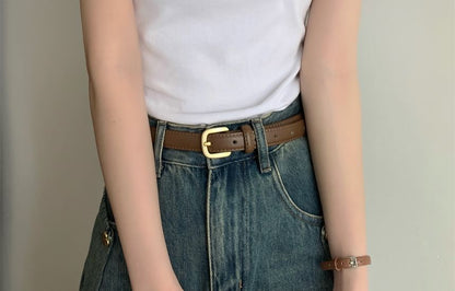 Plain V-Neck Short-Sleeved T-Shirt