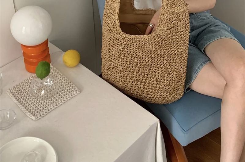 Bag Tote Straw Plain