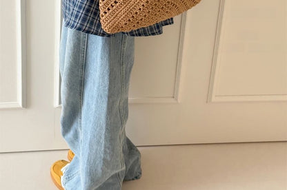Bag Crochet Knit Tassel Tote