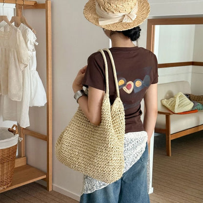 Bag Plain Tote Straw