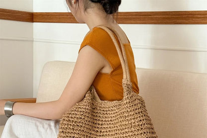 Bag Plain Tote Straw
