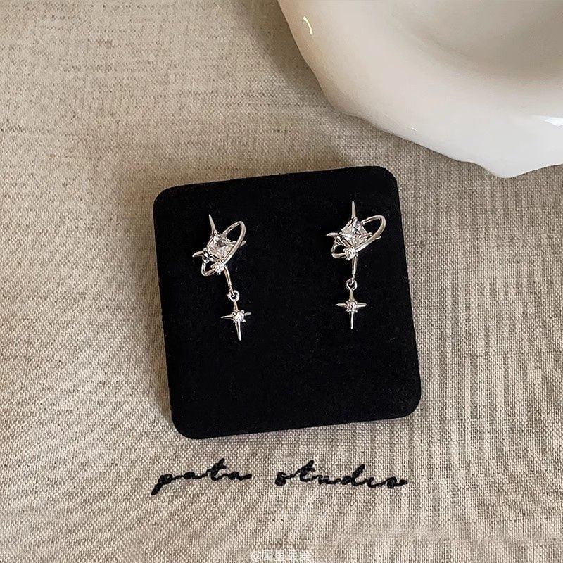 CZ Earring Star Drop