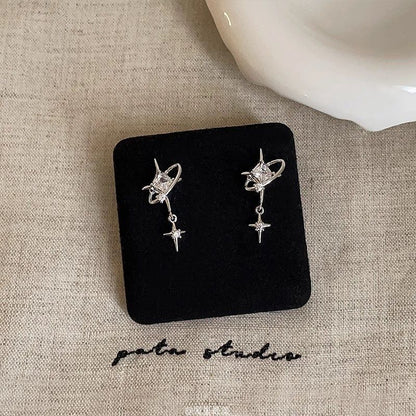 CZ Earring Star Drop