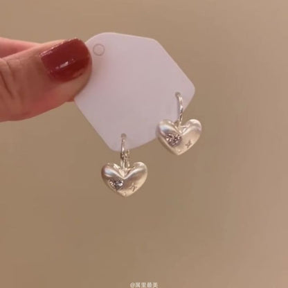 Drop Earring Heart CZ